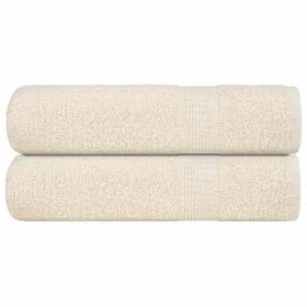 Toallas de ducha 2 uds 100% algodón crema 70x140 cm 360 gsm de , Toallas - Ref: Foro24-137001, Precio: 26,91 €, Descuento: %