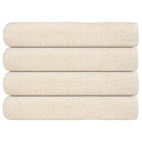 Toallas de sauna 4 uds 100% algodón crema 80x200 cm 360 gsm de , Toallas - Ref: Foro24-137008, Precio: 54,61 €, Descuento: %