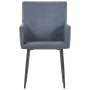 Sillas comedor reposabrazos 2 uds cuero ante sintética gris de , Sillas de comedor - Ref: Foro24-282058, Precio: 194,18 €, De...