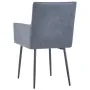 Sillas comedor reposabrazos 2 uds cuero ante sintética gris de , Sillas de comedor - Ref: Foro24-282058, Precio: 194,18 €, De...