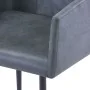 Sillas comedor reposabrazos 2 uds cuero ante sintética gris de , Sillas de comedor - Ref: Foro24-282058, Precio: 194,18 €, De...