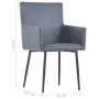 Sillas comedor reposabrazos 2 uds cuero ante sintética gris de , Sillas de comedor - Ref: Foro24-282058, Precio: 194,18 €, De...
