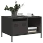 Mesa de centro acero laminado en frío negro 68,5x50x43,5 cm by , Coffee table - Ref: Foro24-851280, Price: 68,38 €, Discount: %