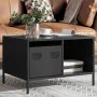 Mesa de centro acero laminado en frío negro 68,5x50x43,5 cm by , Coffee table - Ref: Foro24-851280, Price: 68,38 €, Discount: %