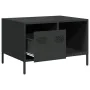 Mesa de centro acero laminado en frío negro 68,5x50x43,5 cm by , Coffee table - Ref: Foro24-851280, Price: 68,38 €, Discount: %