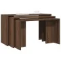 Mesas apilables 3 pzas madera contrachapada color roble marrón de , Mesas auxiliares - Ref: Foro24-858539, Precio: 61,56 €, D...