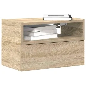 Mesitas de noche de pared 2 unidades roble sonoma 45x26x28,5 cm de , Mesitas de noche - Ref: Foro24-858601, Precio: 66,80 €, ...