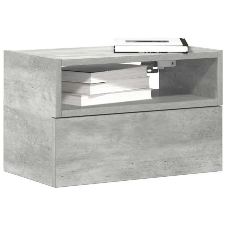 Mesitas de noche de pared 2 uds gris hormigón 45x26x28,5 cm de , Mesitas de noche - Ref: Foro24-858603, Precio: 61,03 €, Desc...