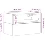 Mesitas de noche de pared 2 uds gris hormigón 45x26x28,5 cm de , Mesitas de noche - Ref: Foro24-858603, Precio: 61,03 €, Desc...
