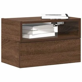 Mesita de noche de pared marrón roble 45x26x28,5 cm de , Mesitas de noche - Ref: Foro24-858608, Precio: 46,40 €, Descuento: %