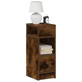 Mesilla de noche con cajón roble ahumado 25x31x66 cm de , Mesitas de noche - Ref: Foro24-858622, Precio: 48,82 €, Descuento: %