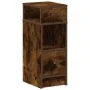 Mesilla de noche con cajón roble ahumado 25x31x66 cm de , Mesitas de noche - Ref: Foro24-858622, Precio: 48,82 €, Descuento: %