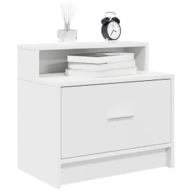 Mesillas de noche con cajón 2 uds blanco 51x31x47 cm de , Mesitas de noche - Ref: Foro24-858669, Precio: 70,75 €, Descuento: %