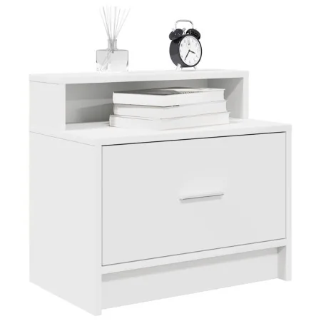 Mesillas de noche con cajón 2 uds blanco 51x31x47 cm de , Mesitas de noche - Ref: Foro24-858669, Precio: 70,75 €, Descuento: %