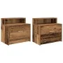 Mesillas de noche con cajón 2 uds madera vieja 51x31x47 cm de , Mesitas de noche - Ref: Foro24-858683, Precio: 70,68 €, Descu...