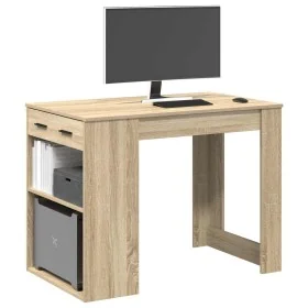 Escritorio con cajón estante madera contrachapada roble sonoma by , Kitchen and dining tables - Ref: Foro24-858688, Price: 95...