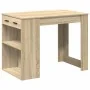 Escritorio con cajón estante madera contrachapada roble sonoma by , Kitchen and dining tables - Ref: Foro24-858688, Price: 95...