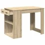 Escritorio con cajón estante madera contrachapada roble sonoma by , Kitchen and dining tables - Ref: Foro24-858688, Price: 95...