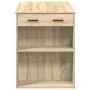 Escritorio con cajón estante madera contrachapada roble sonoma by , Kitchen and dining tables - Ref: Foro24-858688, Price: 95...