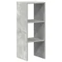 Librería apilable madera contrachapada gris cemento 30x30x80 cm de , Taquillas y armarios de almacenamiento - Ref: Foro24-858...