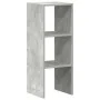 Librería apilable madera contrachapada gris cemento 30x30x80 cm de , Taquillas y armarios de almacenamiento - Ref: Foro24-858...