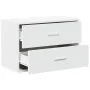 Armario con 2 cajones blanco 60x31x40 cm madera de ingeniería de , Cajoneras - Ref: Foro24-858821, Precio: 78,42 €, Descuento: %