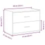 Armario con 2 cajones blanco 60x31x40 cm madera de ingeniería de , Cajoneras - Ref: Foro24-858821, Precio: 78,42 €, Descuento: %