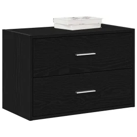 Armario con 2 cajones roble negro 60x31x40 cm madera ingeniería by , Drawers - Ref: Foro24-858823, Price: 65,55 €, Discount: %