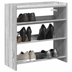 Mueble zapatero madera contrachapada gris sonoma 60x25x62 cm de , Zapateros y organizadores de calzado - Ref: Foro24-859892, ...