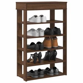 Mueble zapatero madera de ingeniería marrón roble 60x30x98 cm de , Zapateros y organizadores de calzado - Ref: Foro24-859929,...