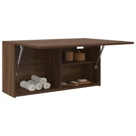 Mueble de pared baño madera ingeniería roble marrón 80x25x40 cm by , bathroom vanities - Ref: Foro24-860091, Price: 55,76 €, ...