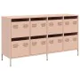Aparador de acero laminado en frío rosa 135x39x73,5 cm de , Aparadores - Ref: Foro24-3307168, Precio: 220,69 €, Descuento: %