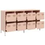Aparador de acero laminado en frío rosa 135x39x73,5 cm de , Aparadores - Ref: Foro24-3307168, Precio: 220,69 €, Descuento: %