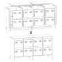 Aparador de acero laminado en frío rosa 135x39x73,5 cm de , Aparadores - Ref: Foro24-3307168, Precio: 220,69 €, Descuento: %
