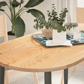 Tablero de mesa ovalado madera maciza de roble 120x60x2 cm von , Tischplatten - Ref: Foro24-4009063, Preis: 88,85 €, Rabatt: %