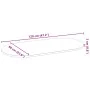 Tablero de mesa ovalado madera maciza de roble 120x60x2 cm von , Tischplatten - Ref: Foro24-4009063, Preis: 88,85 €, Rabatt: %