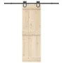 Kit de herrajes para puertas correderas acero negro 200 cm by , Door items - Ref: Foro24-4009733, Price: 45,85 €, Discount: %