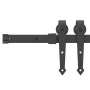 Kit de herrajes para puertas correderas acero negro 152,5 cm by , Door items - Ref: Foro24-4009704, Price: 70,70 €, Discount: %