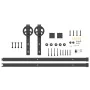 Kit de herrajes para puertas correderas acero negro 200 cm by , Door items - Ref: Foro24-4009725, Price: 66,27 €, Discount: %