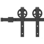 Kit de herrajes para puertas correderas acero negro 200 cm by , Door items - Ref: Foro24-4009725, Price: 66,27 €, Discount: %