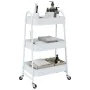 Carrito de almacenaje 3 niveles acero blanco 42x41,5x77 cm by , Cargo forklifts - Ref: Foro24-4012382, Price: 31,27 €, Discou...