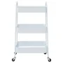 Carrito de almacenaje 3 niveles acero blanco 42x41,5x77 cm by , Cargo forklifts - Ref: Foro24-4012382, Price: 31,27 €, Discou...