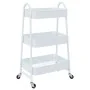 Carrito de almacenaje 3 niveles acero blanco 42x41,5x77 cm by , Cargo forklifts - Ref: Foro24-4012382, Price: 31,27 €, Discou...