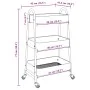 Carrito de almacenaje 3 niveles acero blanco 42x41,5x77 cm by , Cargo forklifts - Ref: Foro24-4012382, Price: 31,27 €, Discou...