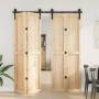 Kit de herrajes para puertas correderas acero negro 183 cm by , Door items - Ref: Foro24-4009744, Price: 93,80 €, Discount: %