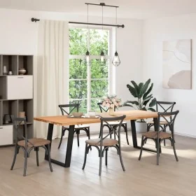 Patas para mesa de comedor en forma de U 2 uds acero negro de , Patas para mesas - Ref: Foro24-4012796, Precio: 85,73 €, Desc...