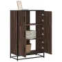 Aparador alto madera de ingeniería y metal marrón roble de , Aparadores - Ref: Foro24-849073, Precio: 103,81 €, Descuento: %