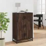 Aparador alto madera de ingeniería y metal marrón roble de , Aparadores - Ref: Foro24-849073, Precio: 103,81 €, Descuento: %