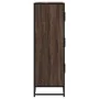 Aparador alto madera de ingeniería y metal marrón roble de , Aparadores - Ref: Foro24-849073, Precio: 103,81 €, Descuento: %