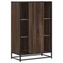 Aparador alto madera de ingeniería y metal marrón roble de , Aparadores - Ref: Foro24-849073, Precio: 103,81 €, Descuento: %